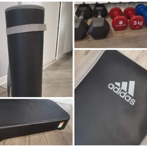 Гантели, степ-платформа, коврик Adidas