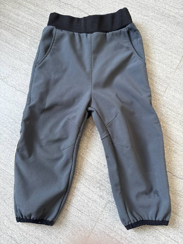 Штаны серые софтшелл детские размер 86 Bunglyboo