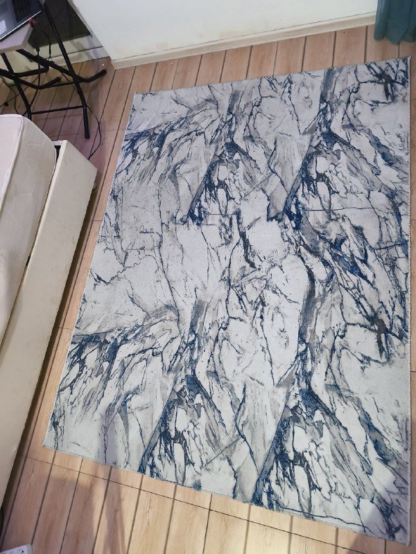 Ковер бело-синий мрамор 2,0м х 1,5м