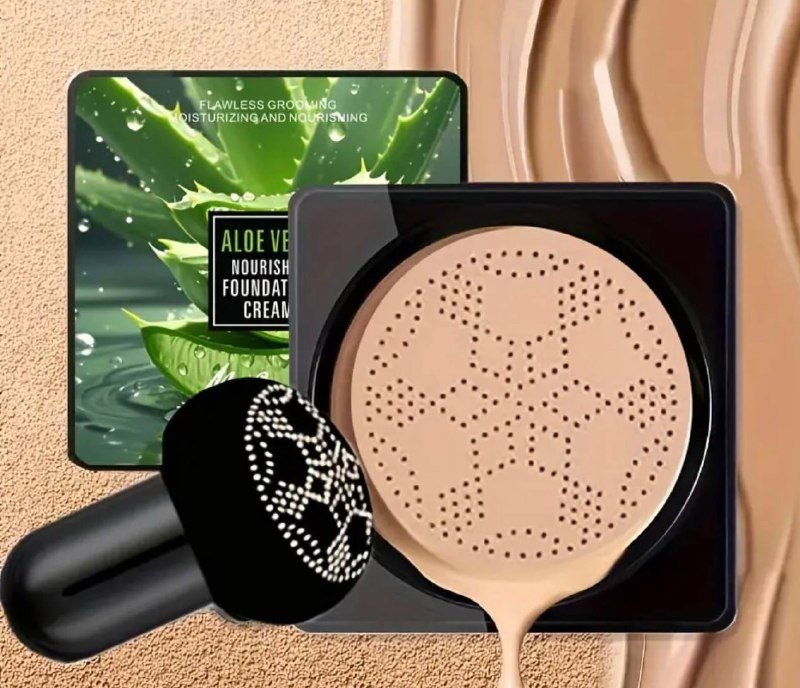 Матовый Тональный Крем MOLIANJI с пуфом 3