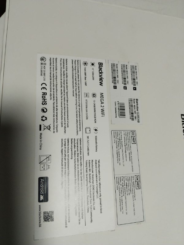 Планшет Blackview Mega 2 12+24 ГБ, 256 ГБ SSD 2