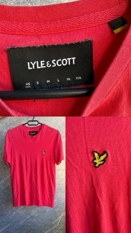 Женская красная футболка LYLE & SCOTT на М