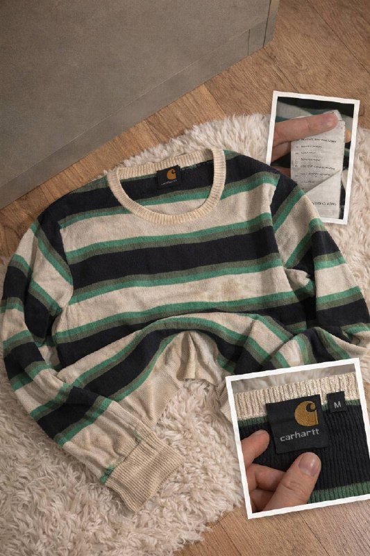 Винтажный вязаный свитер Carhartt, размер M