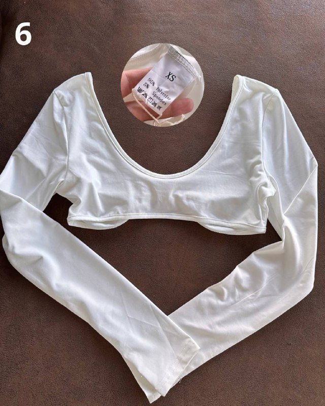 Топ-бандо, велосипедки, кроп-топ с длинным рукавом XS-S 9