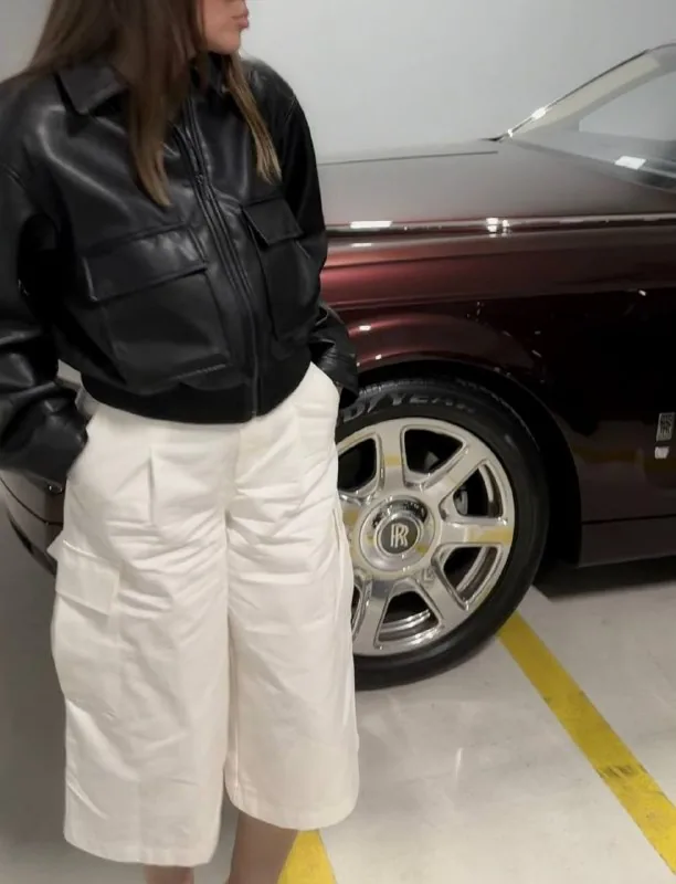 Белые cargo шорты ZARA