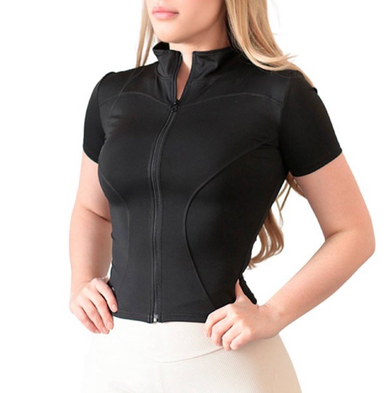 Рашгард женский с молнией, спортивный топ 3