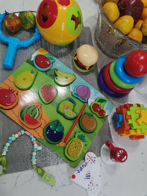 Игрушки для малышей сортер, магнитные пазлы, пирамидка, громофон 4