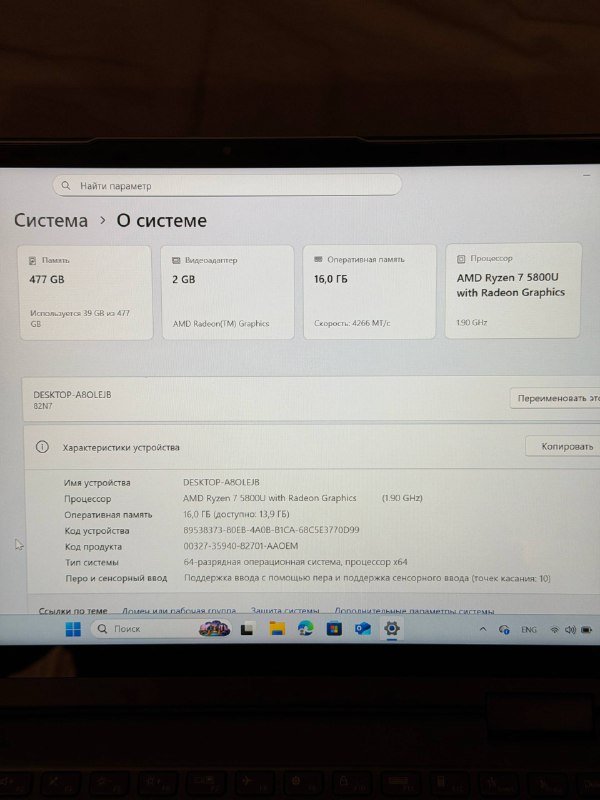Ноутбук Lenovo Yoga 7-14n6 laptor ideapad type 82n7 7