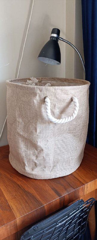 Корзина для хранения одежды или игрушек из натурального материала