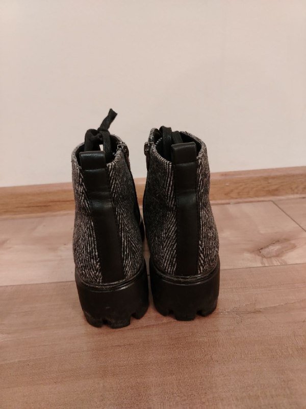 Ботинки женские демисезонные серые текстильные размер 37 4