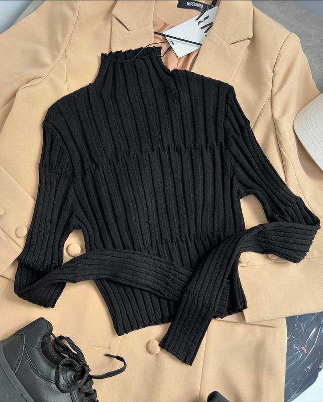 лонг котоновый, лонгслив рубчик, укороченый гольф, плотный котоновый гольф 4