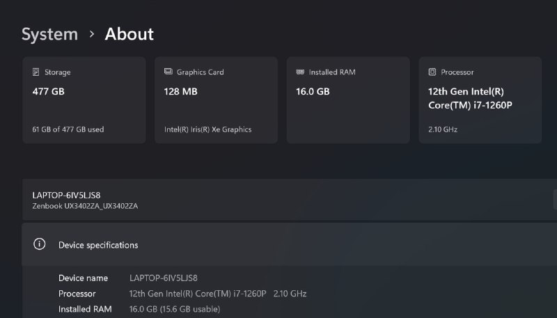 Ноутбук ASUS ZenBook 14 OLED UX3402Z 5