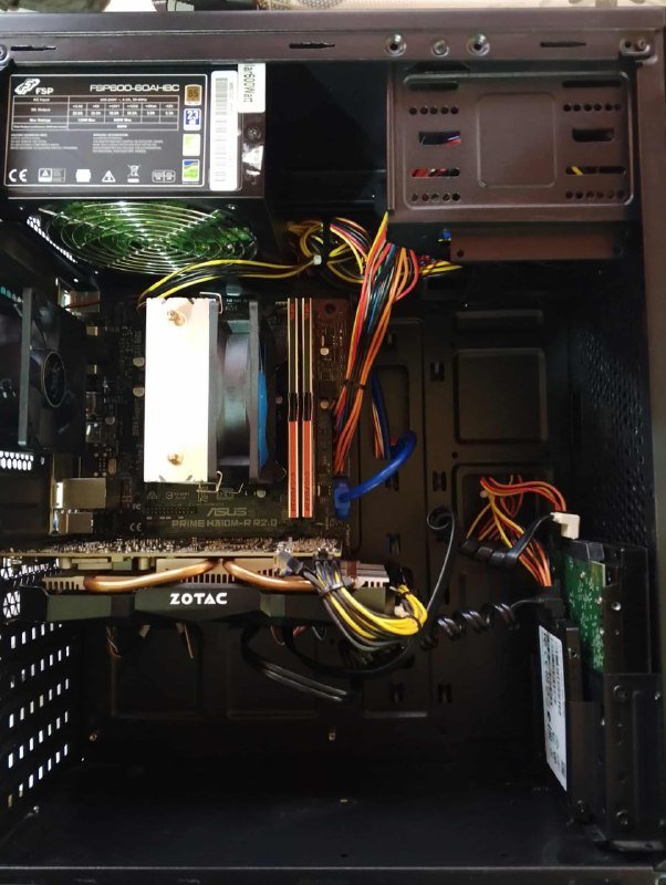 i3 9100, 16GB RAM, H310 ASUS Motherboard, GTX 1060 3GB, SSD, HDD, PSU 2