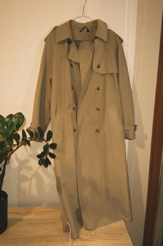 Vintage lined trench coat 1