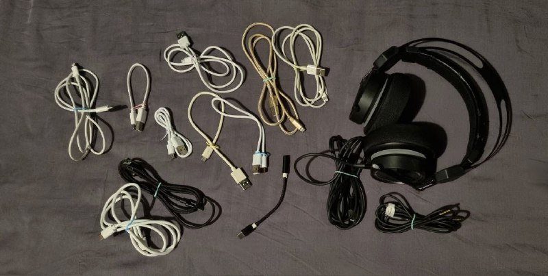 набор проводов, игровые наушники 1More