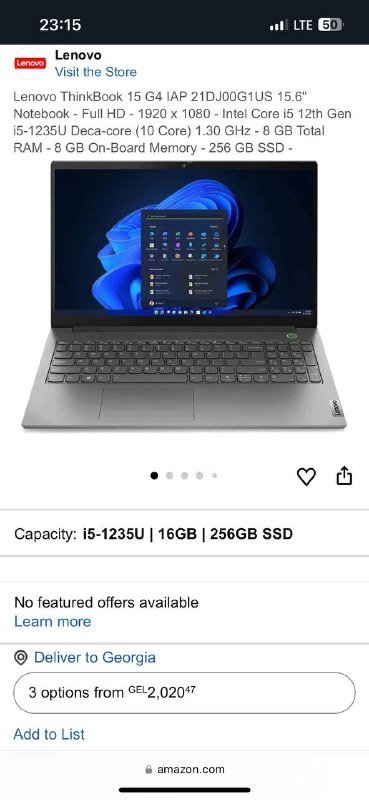Ноутбук Lenovo б/у