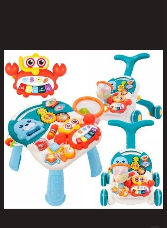 Ходунки-каталка Caretero Spark, детская тележка, игровой трек с машинками 5