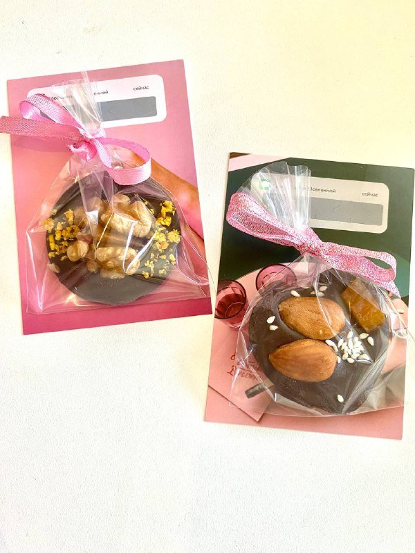 Открытки с шоколадными медианами из бельгийского шоколада 2