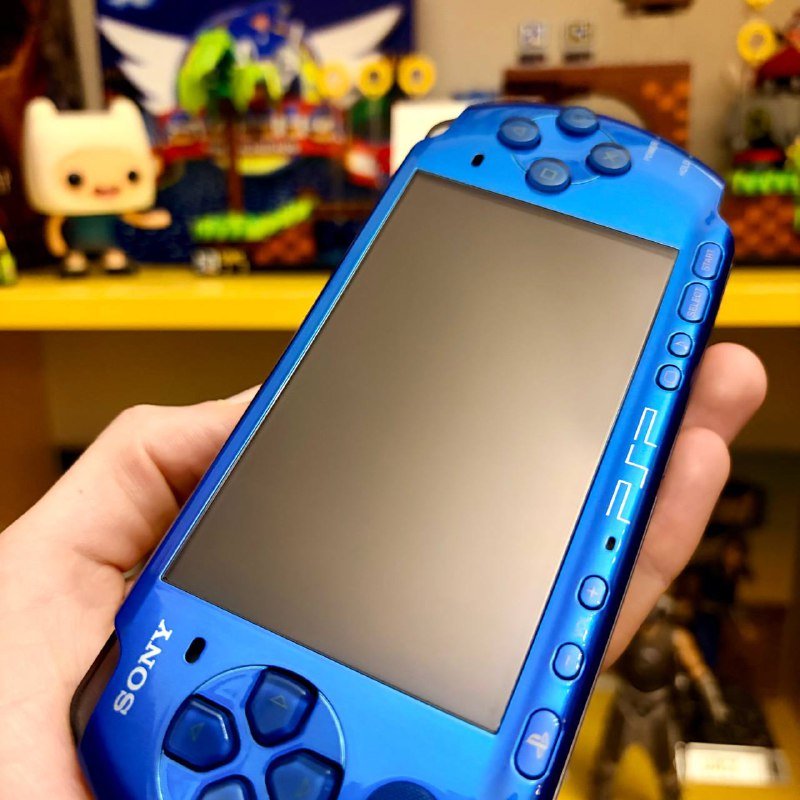 PSP 3000 Radiant Blue портативная ретро консоль 4
