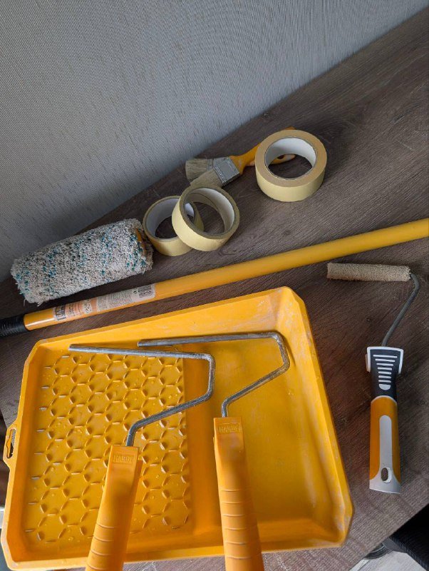 Малярная ванночка, валик, держатели для валика, телескопический держатель для валика 3