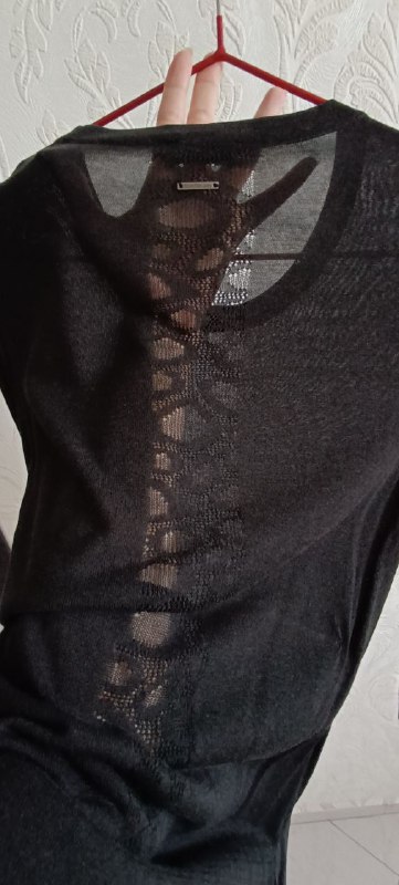 Кардиган Top top, Платье-лапша чёрное, Джинсовка Oui, Лонгслив Calvin Klein 9