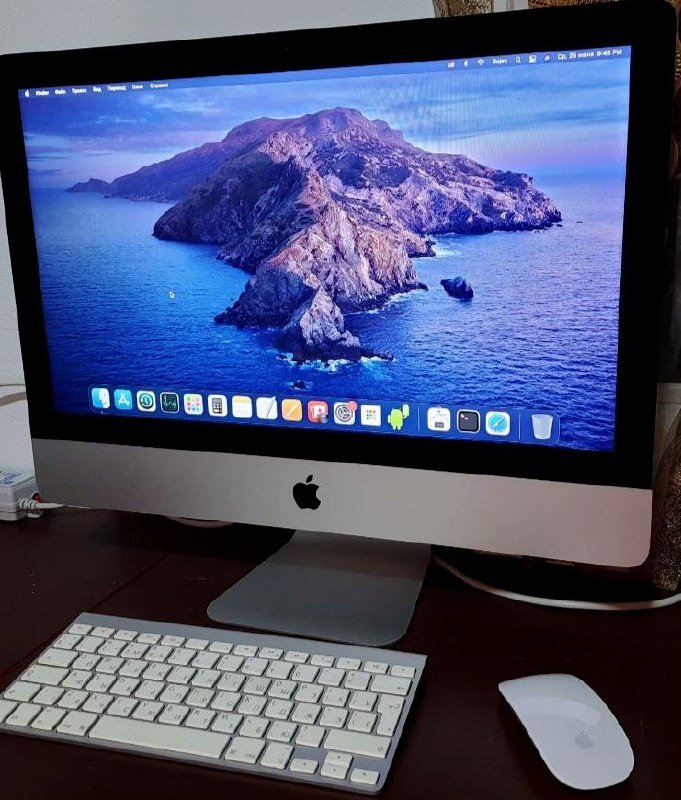 iMac 21.5-inch mid 2014 с клавиатурой и мышью Apple