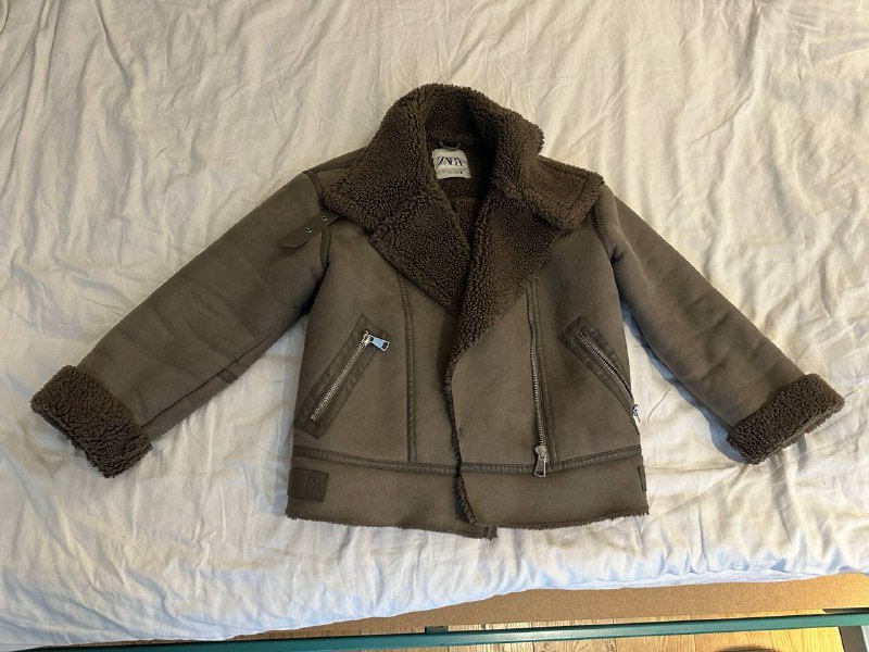 Теплая дубленка Zara размер S