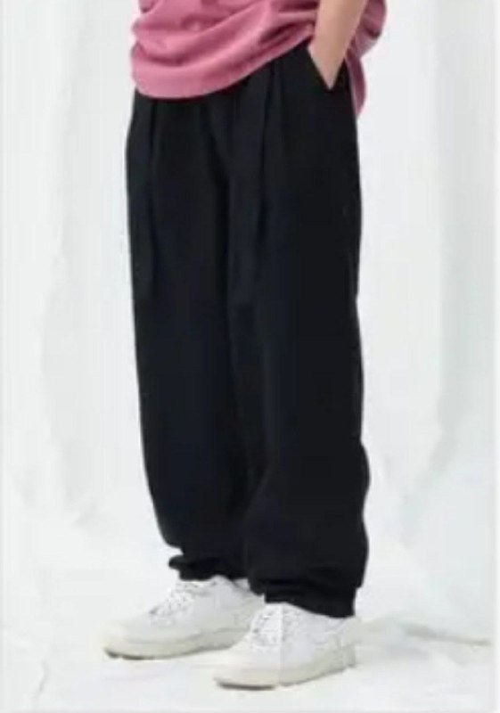 Мужские черные хлопковые брюки, размер L-XL