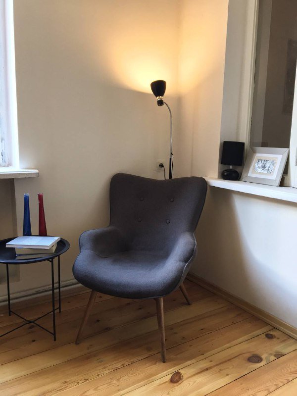 Серое кресло JYSK SKALBORG без пуфа