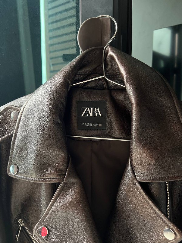 коричневая куртка ZARA oversized 2