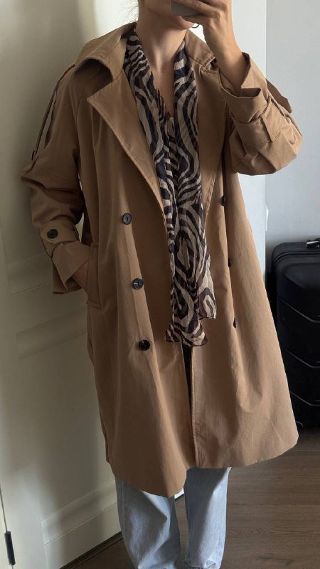 Плащ тренч на подкладке хлопок женский 2