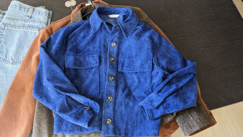 пиджак oversize, пиджак (s), ботинки демисезонные, синий вельветовый 4