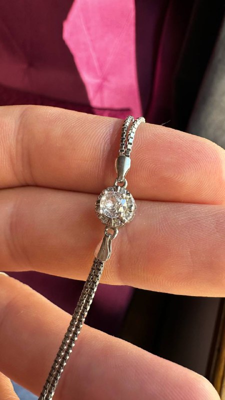 Браслет из серебра 925 пробы с камнем 2