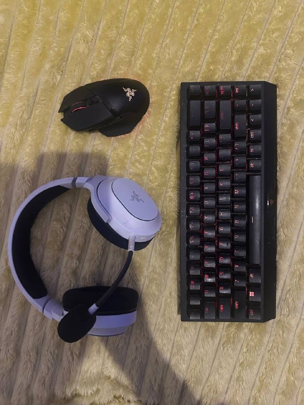 Наушники Razer Barracuda X Chroma, мышка Razer Basilisk V3 Pro, клавиатура Razer Blackwidow