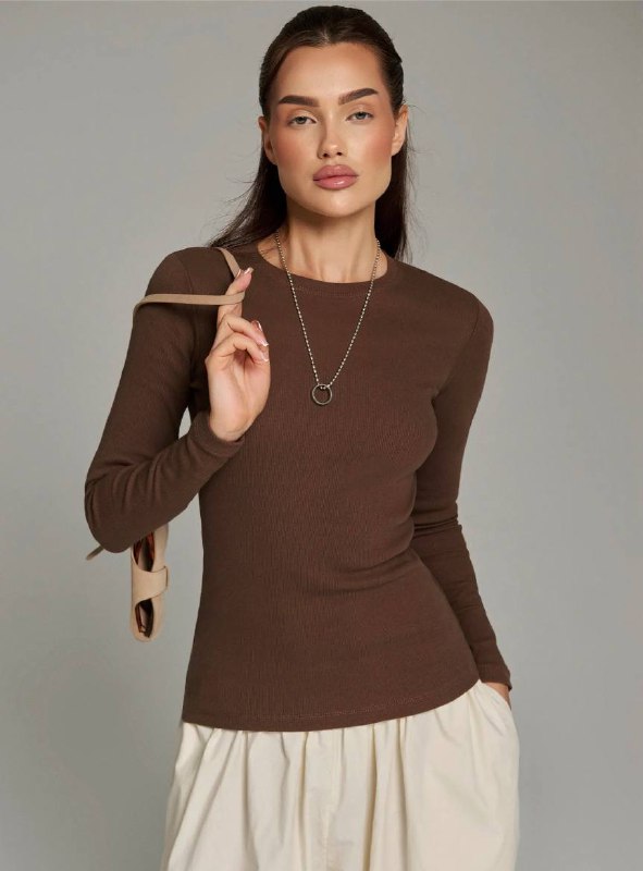 лонгсливы мятный и шоколадный размер M 6