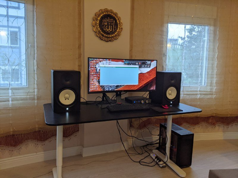 Активные студийные мониторы Yamaha HS80M, ЦАП ASUS Xonar One, кабели XLR