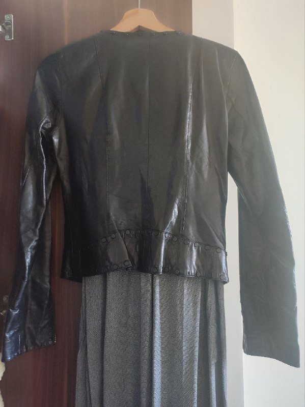 Пальто красное тёплое, Пальто чёрное кашемировое, Куртка кожаная 7