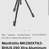 Manfrotto MK290XTA3-BHUS კამერის შტატივი 3