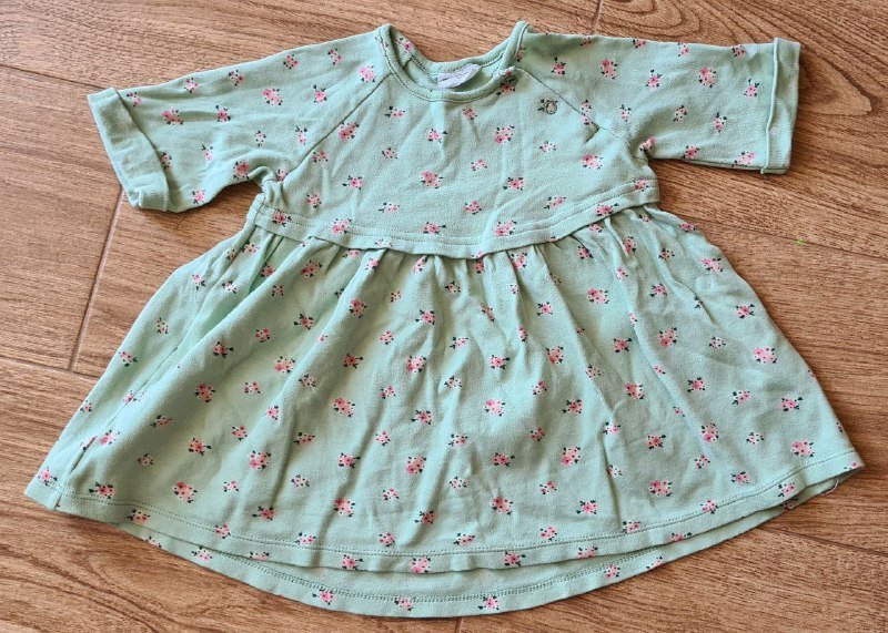 Голубая майка, зеленое платье, оранжевое платье детям 2