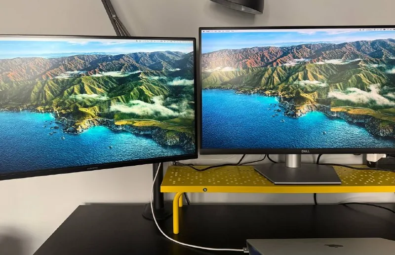 Dell S2722QC 4K монитор, Xiaomi A27Qi 2K монитор 1