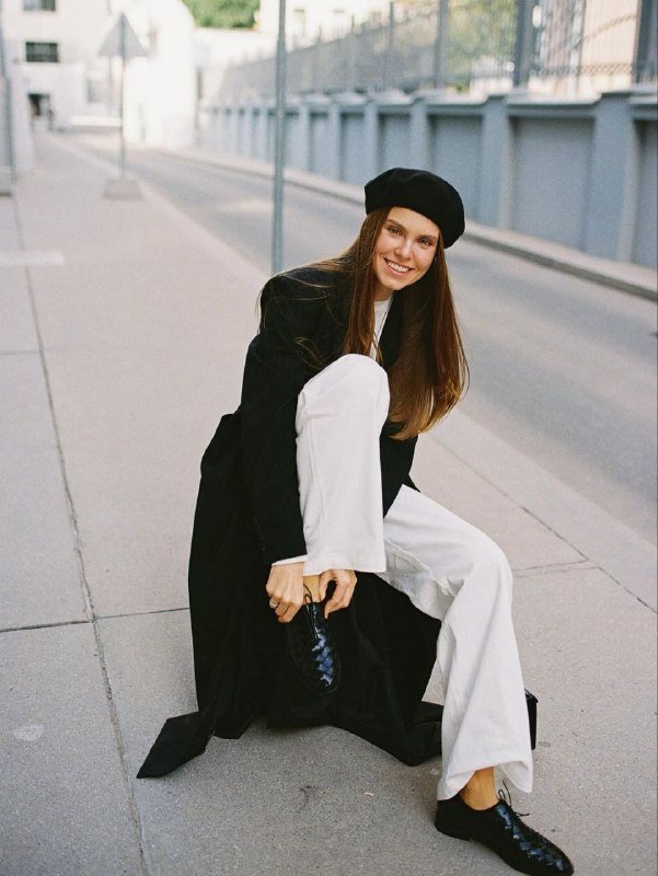 Черный берет H&M