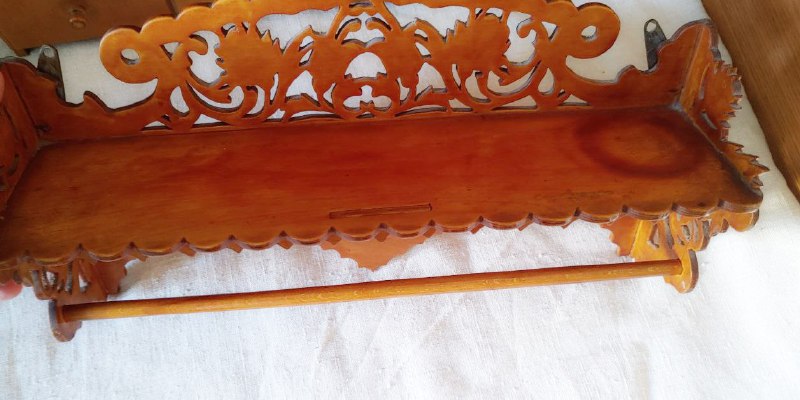 Винтажная полочка резная, ручная работа 7