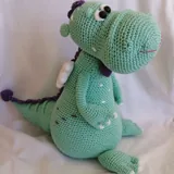 Нитки для вязания, вязаная игрушка Дракоша 2