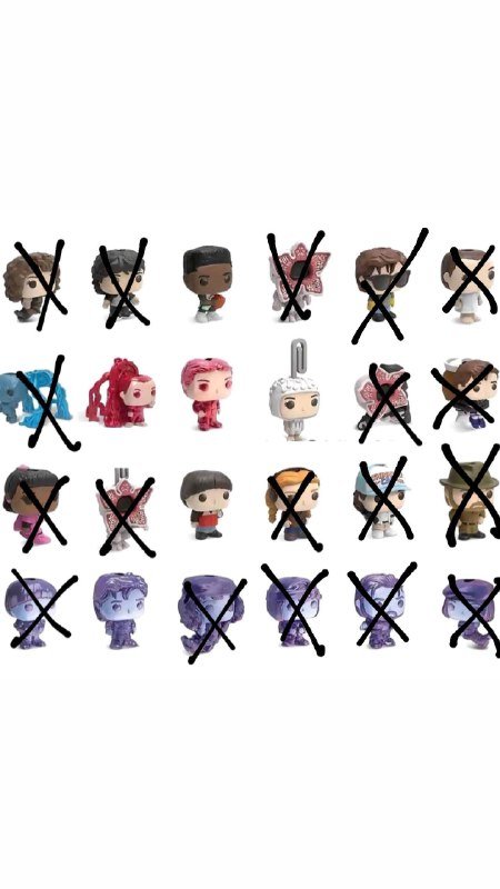 Фигурки повторки из киндера Stranger Things 2