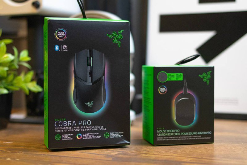 мышь Razer Cobra Pro Wireless, док-станция Razer Mouse Dock Pro