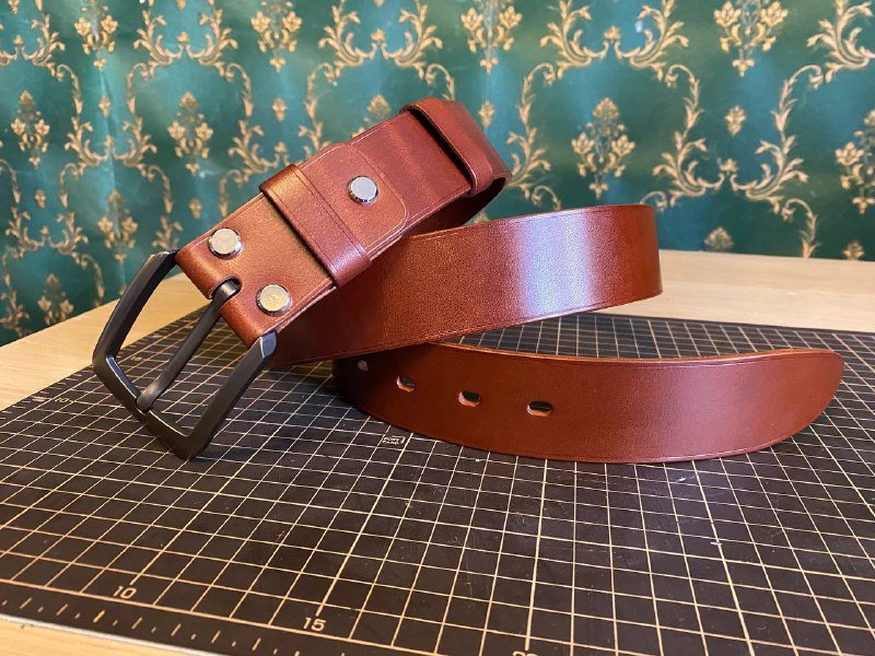 Кожаные ремни коричневые 120 см 2