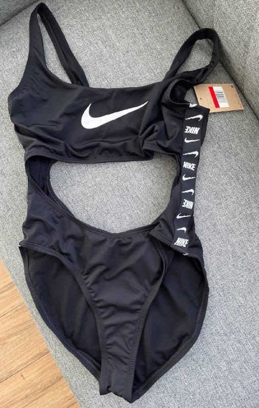 Купальник Nike светло-розовый, чёрный, Размер L, M 8