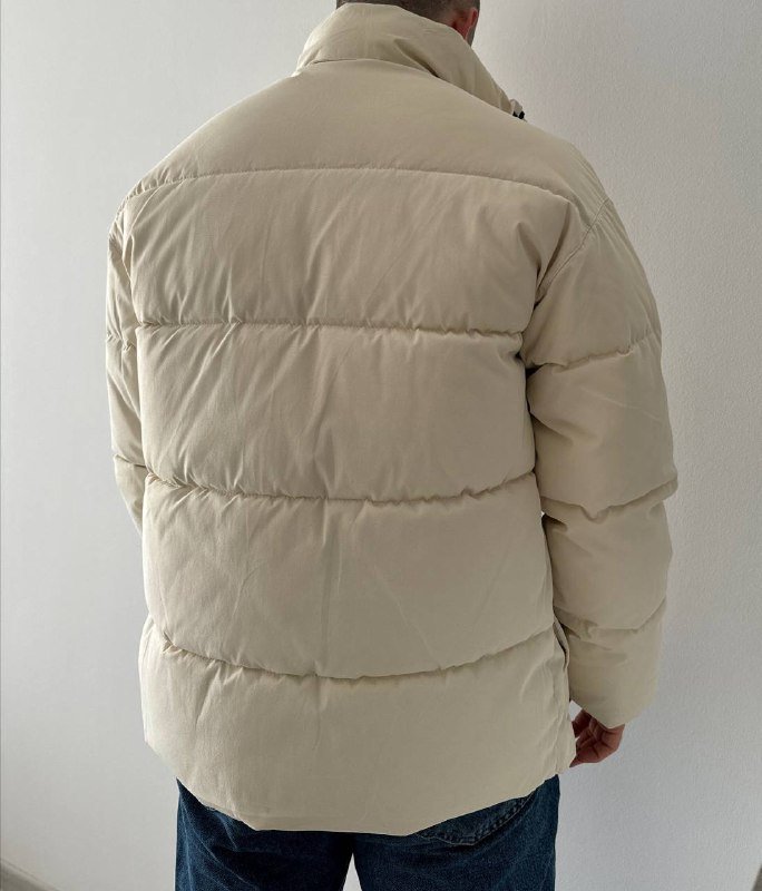 Куртка мужская Zara теплая бежевая 2