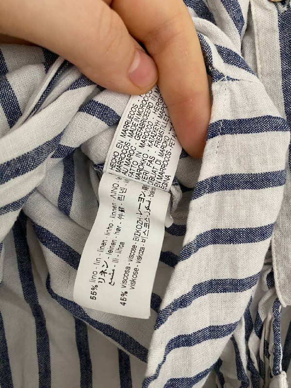 Рубашка ZARA размер с-м лен вискоза 4