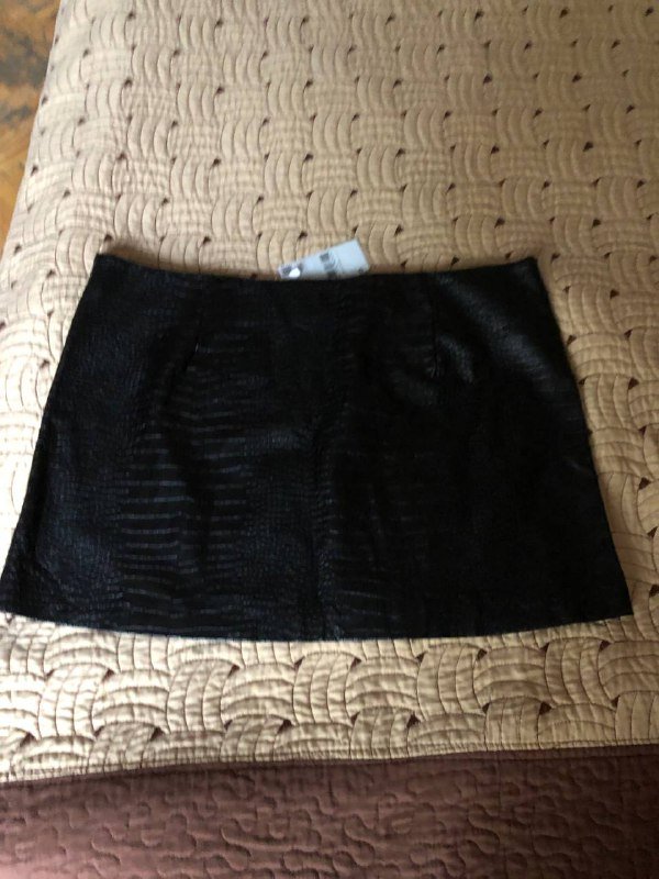 Кожаная юбка коричневая новая